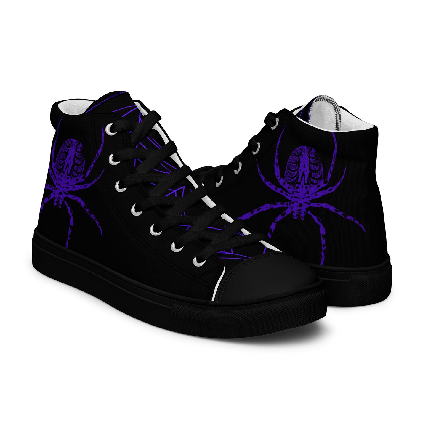 Men’s Indigo Web High Top Canvas Shoes