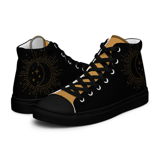 Women’s Moon Crystals High Top Canvas Shoes
