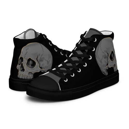 Women’s Skulls & Roses High Top Canvas Shoes