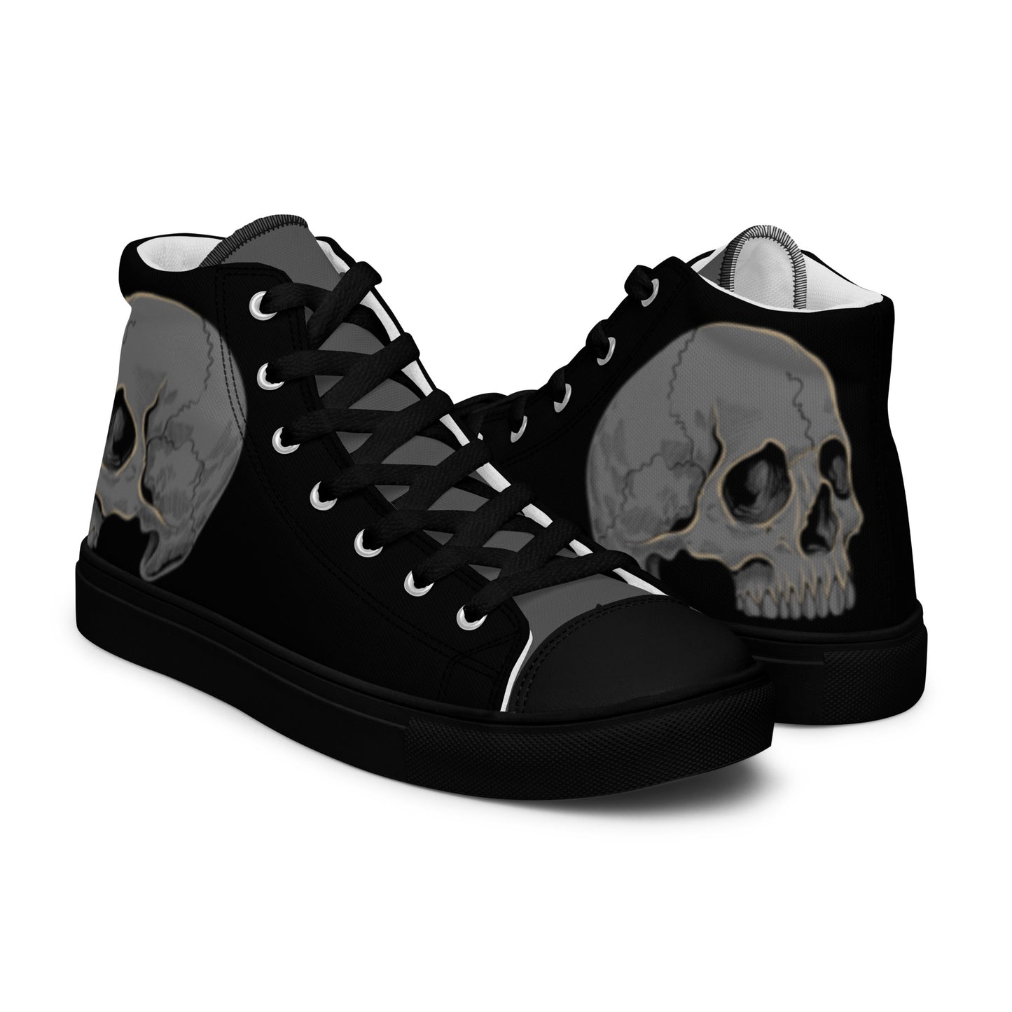 Women’s Skulls & Roses High Top Canvas Shoes